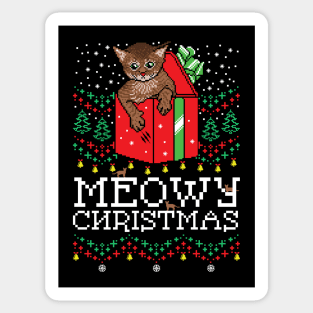 Meowy Christmas Sticker